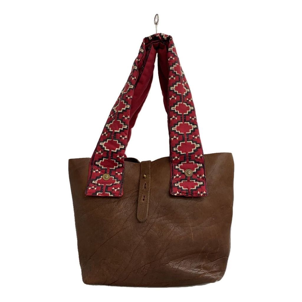 KAPITAL Tote Bag Purse leather BRW plain Direct from Japan Secondhand