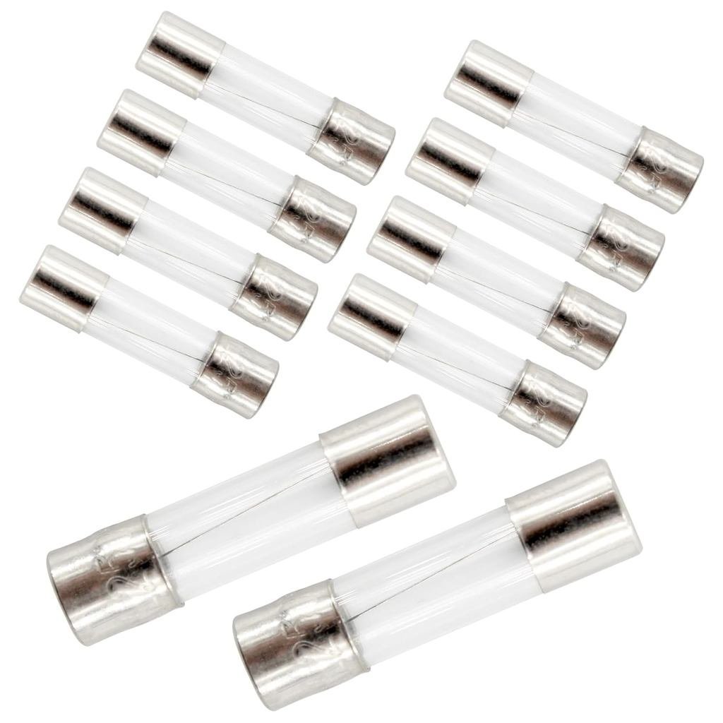 30PCS 250V 1A Slow-Acting Fuse, 0.2 x 0.78 Inch Glass Tube Time Delay Fuses