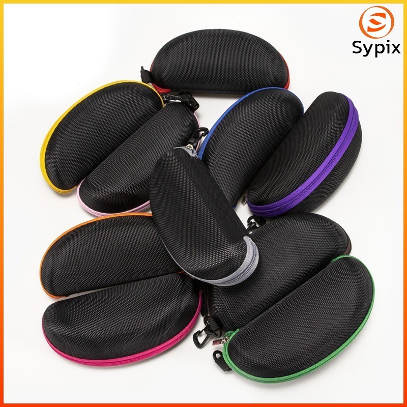 sypix กล่องใส่แว่นตาวัสดุ กล่องใส่แว่นกันแดด มีซิป แบบพกพา Sunglasses case