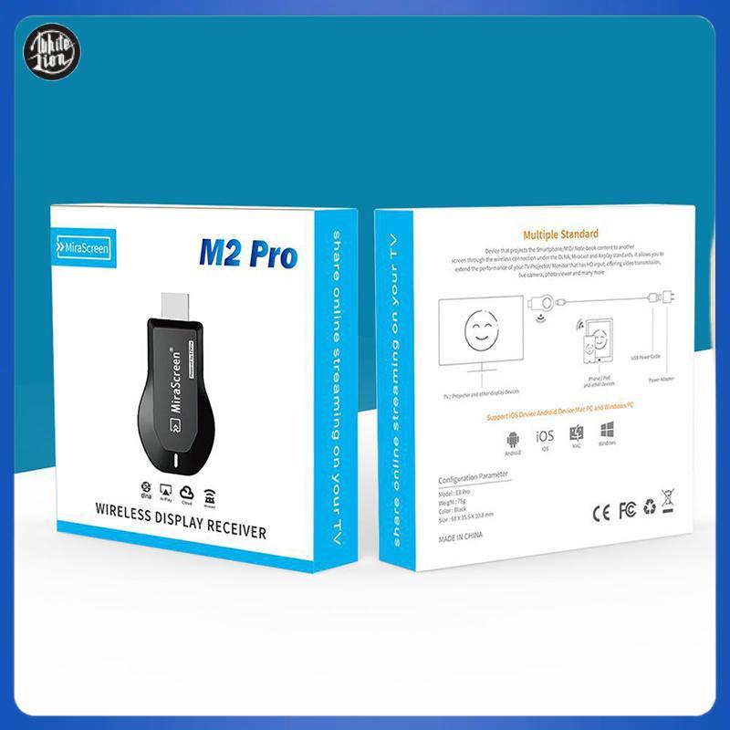 WL| M2 Pro Wireless WiFi TV Stick Display TV Dongle HDMIpatible สมาร์ทหน้าจอทีวีโปรเจคเตอร์ 1080P 4K