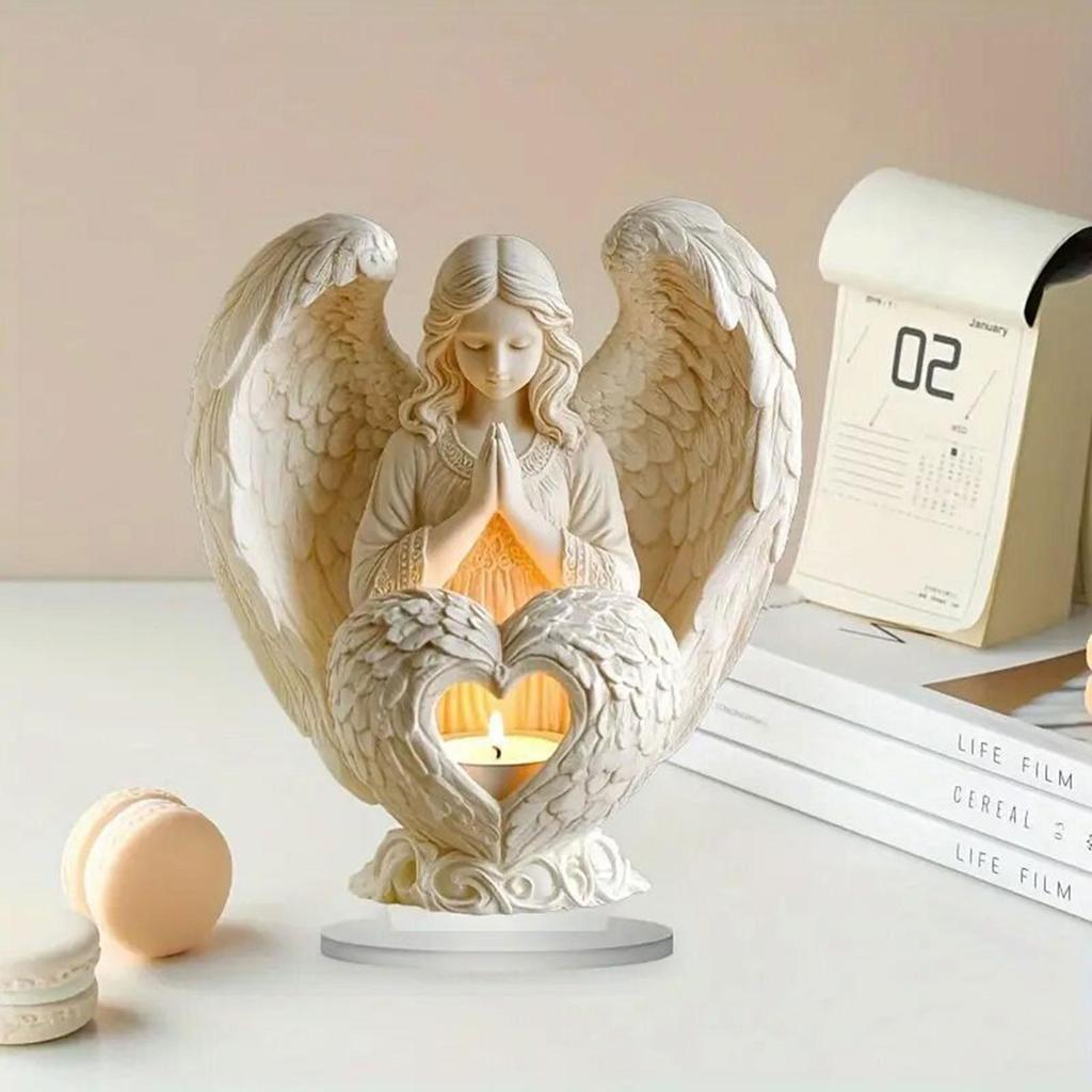[Whgirld8] Angel Desktop Standee Flat Acrylic Plaque Home Decor 2D Tabletop Decor สําหรับชั้นวางของส