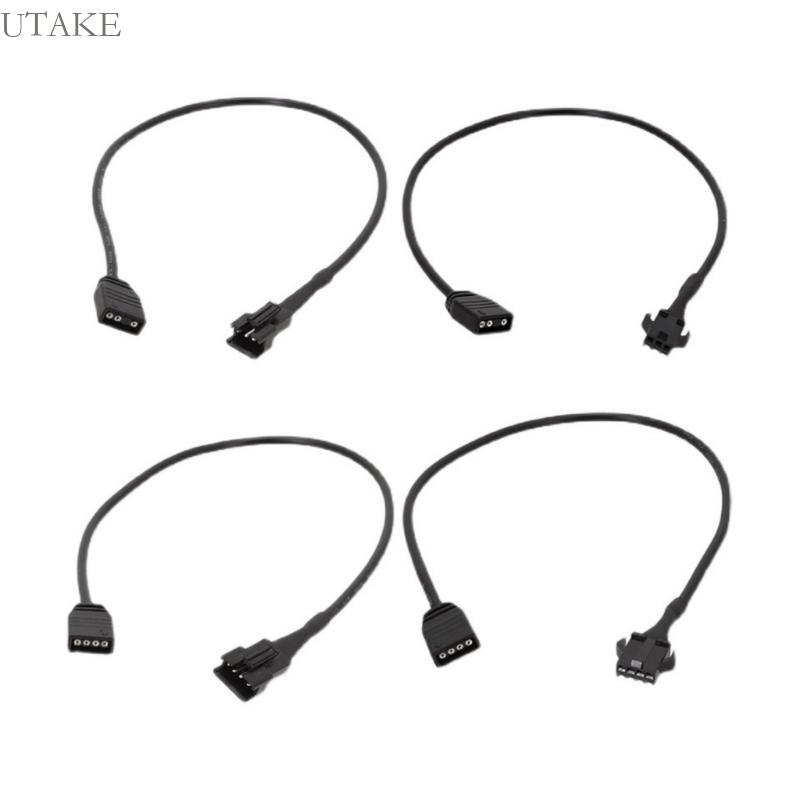 Utake 2 ชิ้น ARGB สายเชื่อมต่อสายสําหรับ DEEPCOOL Lian Li PC กรณี ARGB สายไฟ