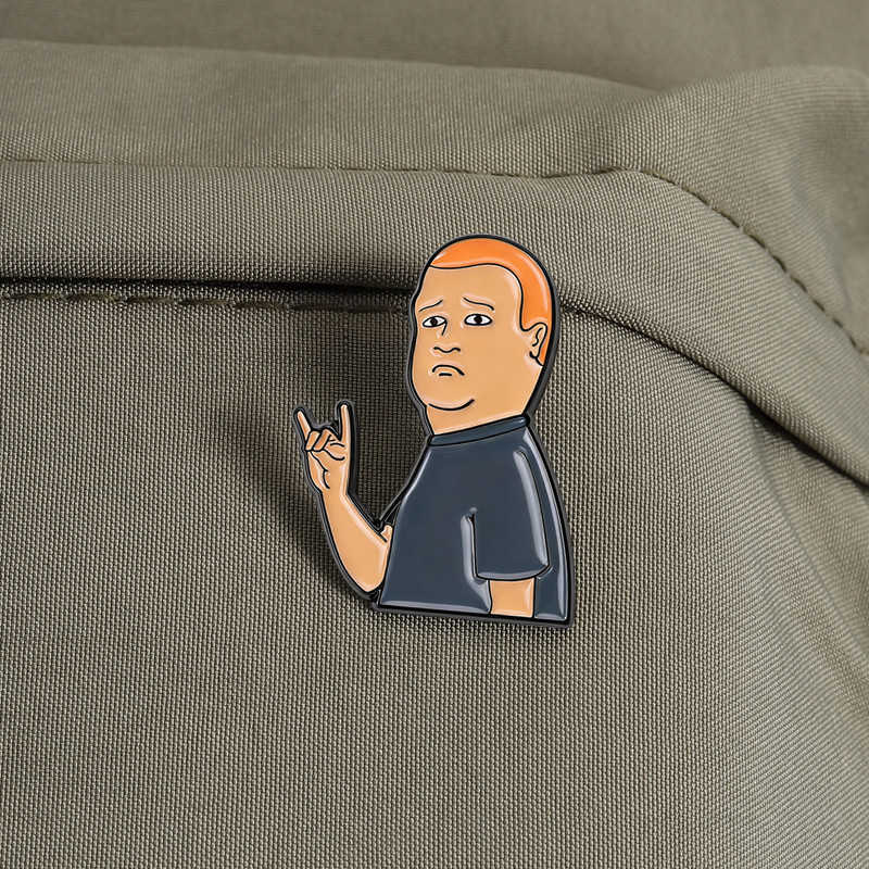 เข็มกลัดตัวละคร Bobby Hill จากอนิเมชัน King of The Hill สำหรับตกแต่งพัดลมและอื่น ๆ ราคา ถูกที่สุด ดีลบีเคเค แกลเลอรีภาพที่ 5
