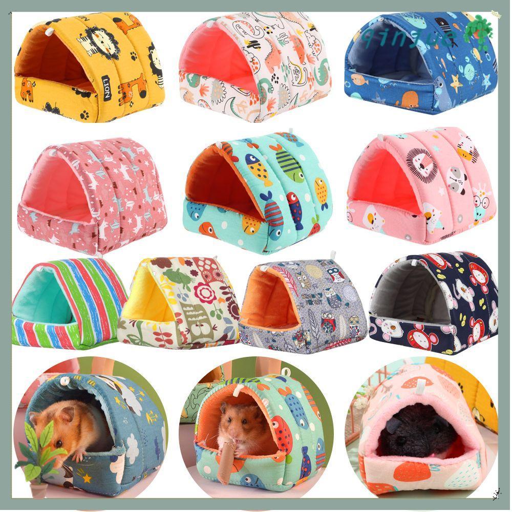QINJUE Hamster House Soft Mini Cage Winter Rabbit Squirrel Warm Mat