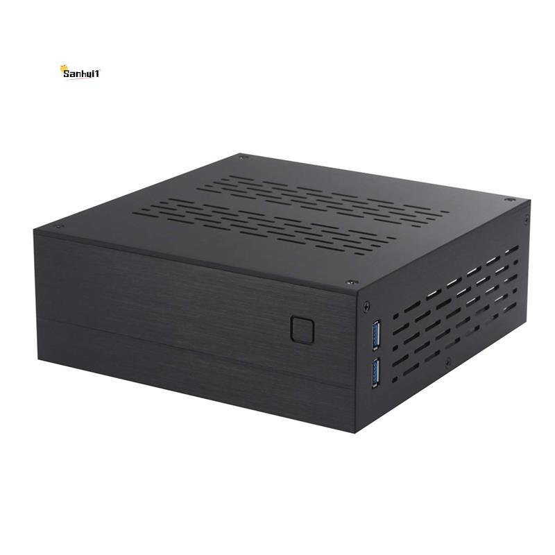 Mini ITX เคสคอมพิวเตอร์แชสซีอลูมิเนียม HTPC Mini ITX DIY PC กรณี A01 แชสซี HTPC คอมพิวเตอร์แนวนอน