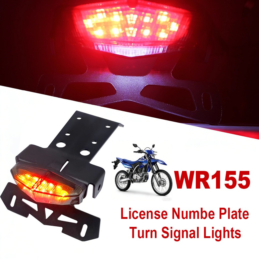 รถจักรยานยนต์ Fender ผู้ถือป้ายทะเบียน LED ไฟท้ายไฟเลี้ยวสําหรับ Yamaha WR155 WR 155