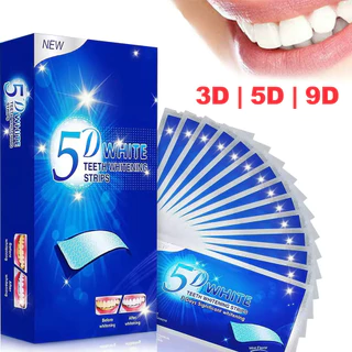 แถบฟอกสีฟันสําหรับฟัน 3D/5D/9D Whitener Strips ความไวลดลงแถบสีขาวสําหรับฟันไวท์เทนนิ่ง