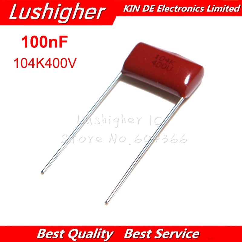 10PCS 104K400V 104J 0.1 UF 100NF CBB Pitch 15 มม.400V 104K CBB ตัวเก็บประจุฟิล์มโพรพิลีน