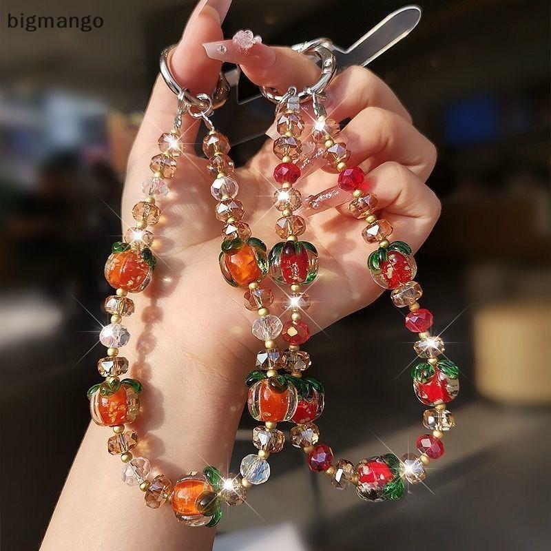 [bigmango] พวงกุญแจโทรศัพท์คริสตัลเรืองแสง - จี้สายคล้องข้อมือแบบใช้มือถือ สต็อกใหม่