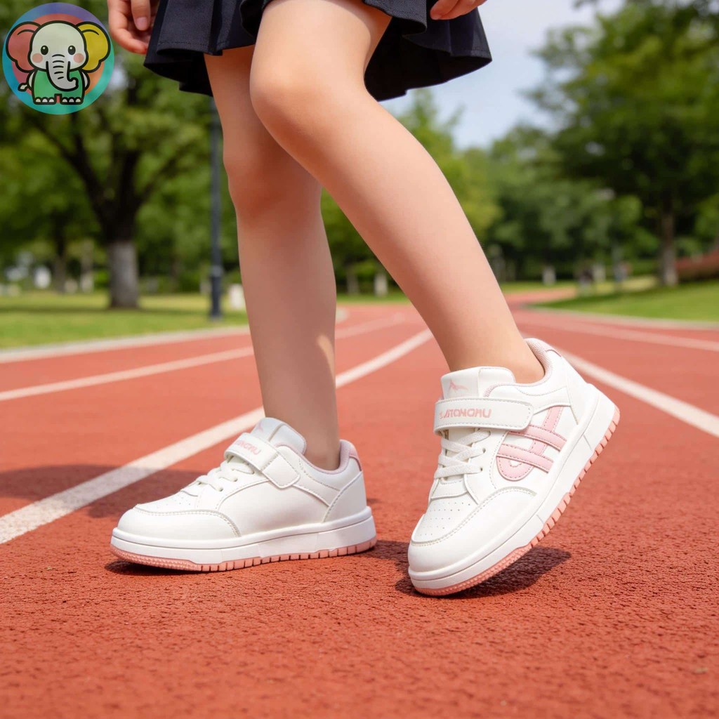 [จัดส่งในพื้นที่]4-13ปี เด็กรองเท้าผ้าใบสายรัดเวลโครรองเท้าลําลองระบายอากาศรองเท้ากีฬาสําหรับเด็กผู้ชายผู้หญิง4สี