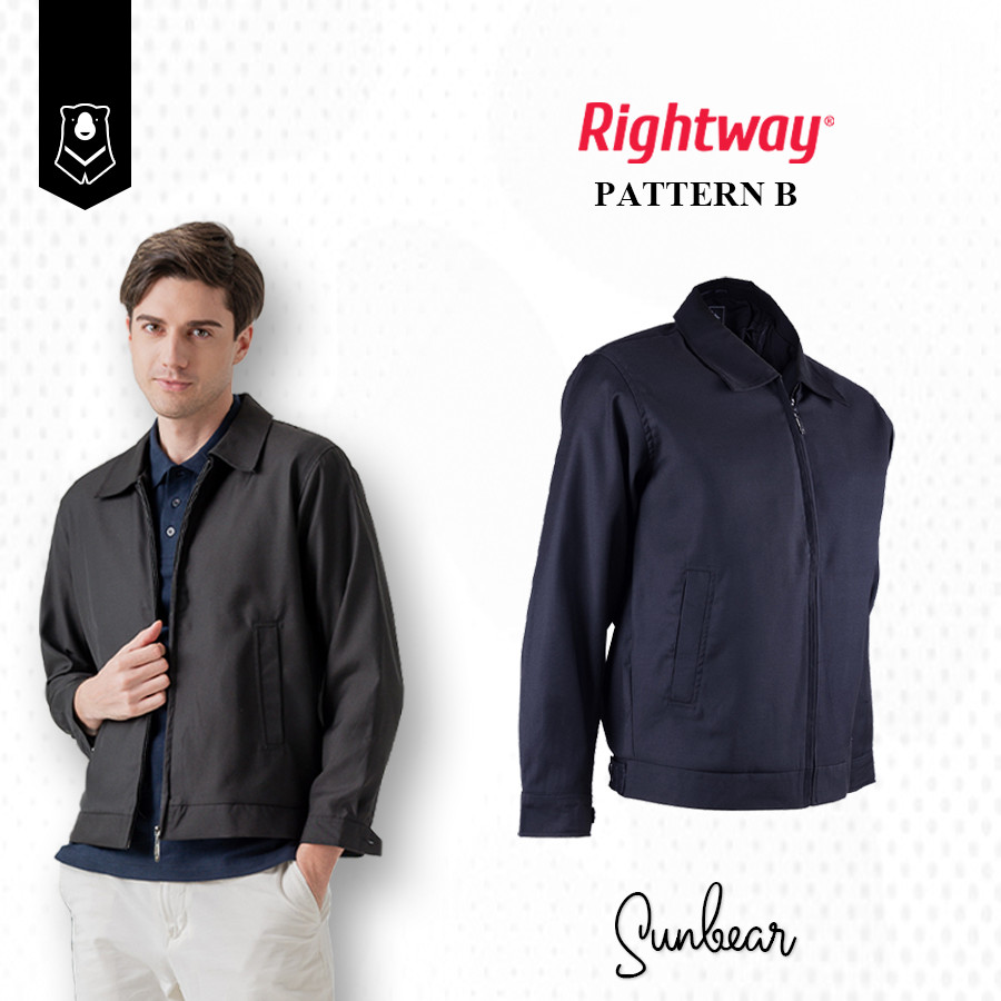 Rightway Pattern B .my Executive Corporate Uniform Gabardine Eksekutif เสื้อแจ็คเก็ต