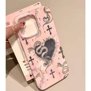 【】เคสไอโฟน เคส iPhone 17 16 15 Pro Max ลายสัญลักษณ์ สไตล์ หวานเย็น