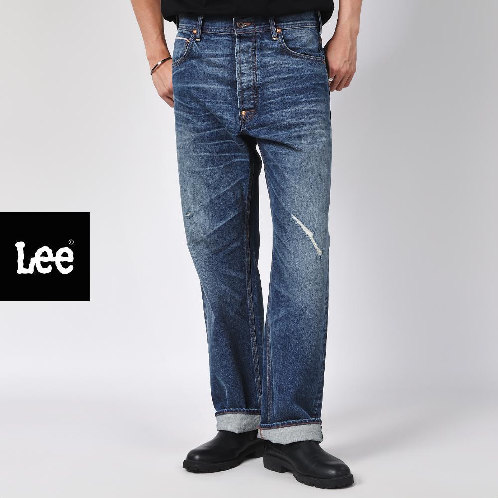 LEE กางเกงยีนส์ (ริมน้ำเงิน) Selvedge 8 years Wash Jouney คอลเลคชั่น 101 เอวสูงทรงกระบอก รุ่น LE S126MRETN04 สียีนส์อ่อน