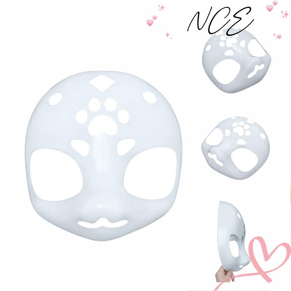 NCE Kigurumi ฐาน Beast Skull, คอสเพลย์สัตว์หัวแมว Skull, Kawaii DIY พลาสติก Furry อะนิเมะ Party