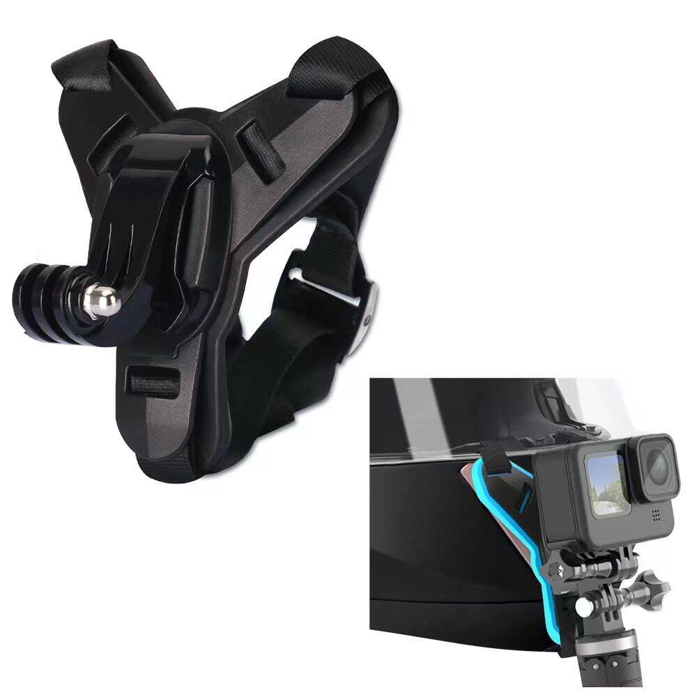 DE ที่ยึดหมวกกันน็อค สายยึดคาง ที่วางกันกระแทก GoPro iPhone อุปกรณ์เสริมกล้องแอคชั่น