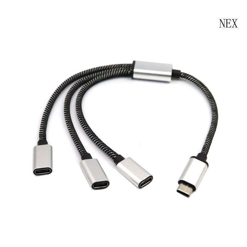 NEX USB C ชาย 3 USB C หญิง Splitter สายไฟแปลงหลายฮับ USB C พอร์ต Hub Charger Power แยกอะแดปเตอร์ 11 