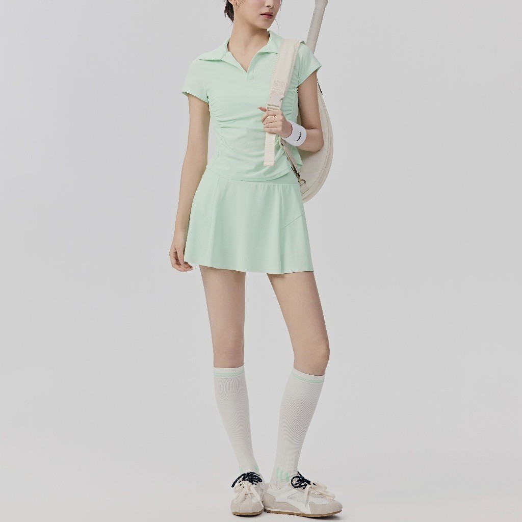 DERLA - ชุดกีฬาผู้หญิงคอปก เสื้อกีฬาหรือกระโปรงเทนนิส SANELLE Padel Golf