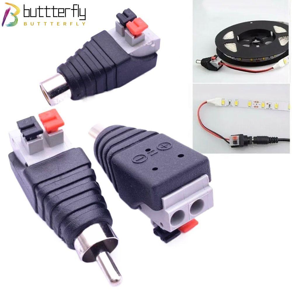 BUTTTERFLY สายลําโพง To Audio, RCA Lotus Male Connector ชายหญิง RCA Connector กดปลั๊ก Terminal, ทนทา
