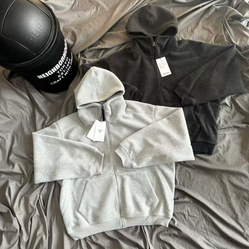 44OD Gold Win Outdoor rainproof fleece hooded zip-up sweatshirt jacket, loose fit, plus size, unisex