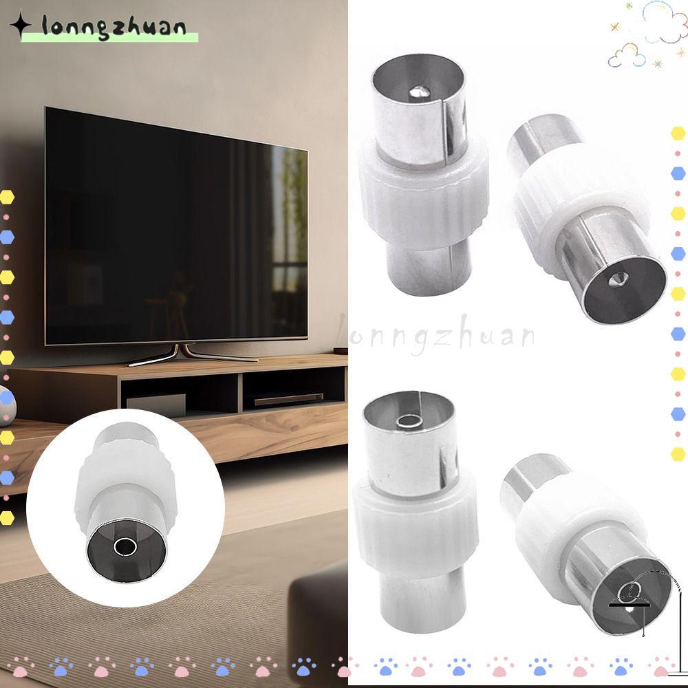 LONNGZHUAN อะแดปเตอร์เชื่อมต่อ, หญิงถึงชาย RF ปลั๊กโคแอกเซียล, สายเคเบิล rf Coaxial สายแปลงขั้วต่อทีวีสําหรับเสาอากาศทีวีอะแดปเตอร์แจ็คปลั๊กทีวี