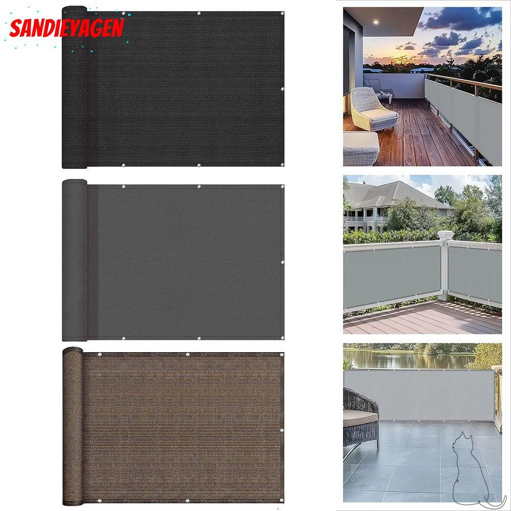 SANDIEYEAN ผ้าบังแดดระเบียง, กันน้ํา 3/5/6M Sun Shading Sails, รั้วรั้วรั้วอเนกประสงค์ Patio