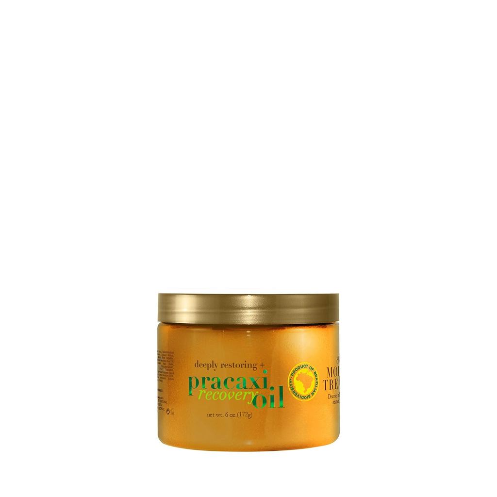 OGX Deeply Restoring + Pracaxi Recovery Oil AntiFrizz Deep Conditioning InShower Moisture Treatment 