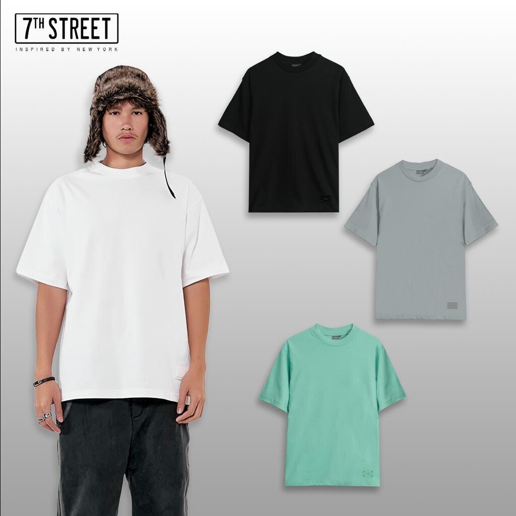 7ᵗʰ Street Oversize90s Cotton100% Com(No.20) เนื้อผ้าหนานุ่มเป็นพิเศษ สวมใส่สบาย รุ่น(O-VEN)