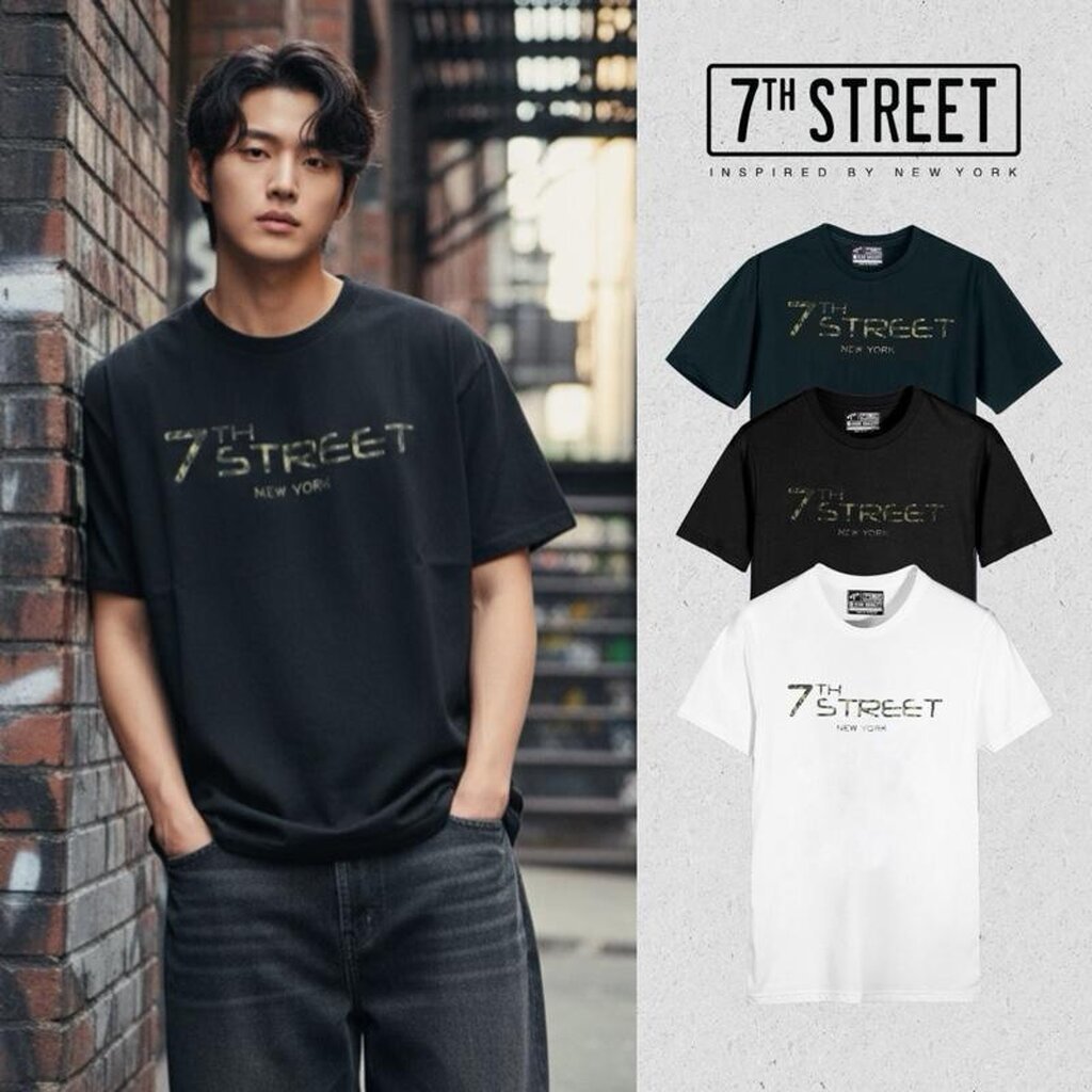เสื้อยืด 7ᵗʰ Street รุ่น MSV ผ้า Cotton100% นุ่มสบาย ระบายอากาศได้ดี ไซส์ M Clothing Man