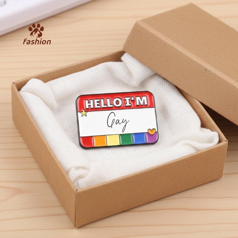 [แฟชั่น] เข็มกลัด BI Pan Asexual Trans เกย์เลสเบียน พิเศษวันพิราบสีสันในกล่องเครื่องประดับ