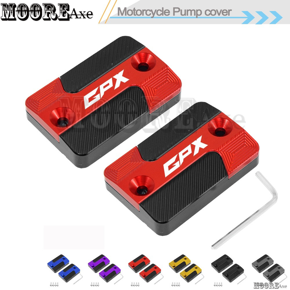 Mooreaxe สําหรับ GPX DZ3 DRONE150 GPX150 รถจักรยานยนต์เบรคปั๊ม CNC อลูมิเนียมฝาครอบเบรคปั๊มฝาครอบเบรคหน้าของเหลวกระบอก Master Reservoir ฝาครอบ SBG01 T1