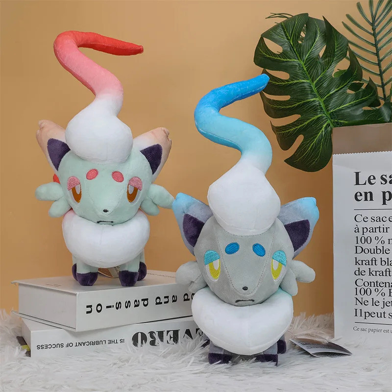 Pokemon Plush Hisuian Zorua ตุ๊กตาของเล่นอะนิเมะ Action Zoroark นุ่มยัดไส้ Plushed คอลเลกชันเด็กของข