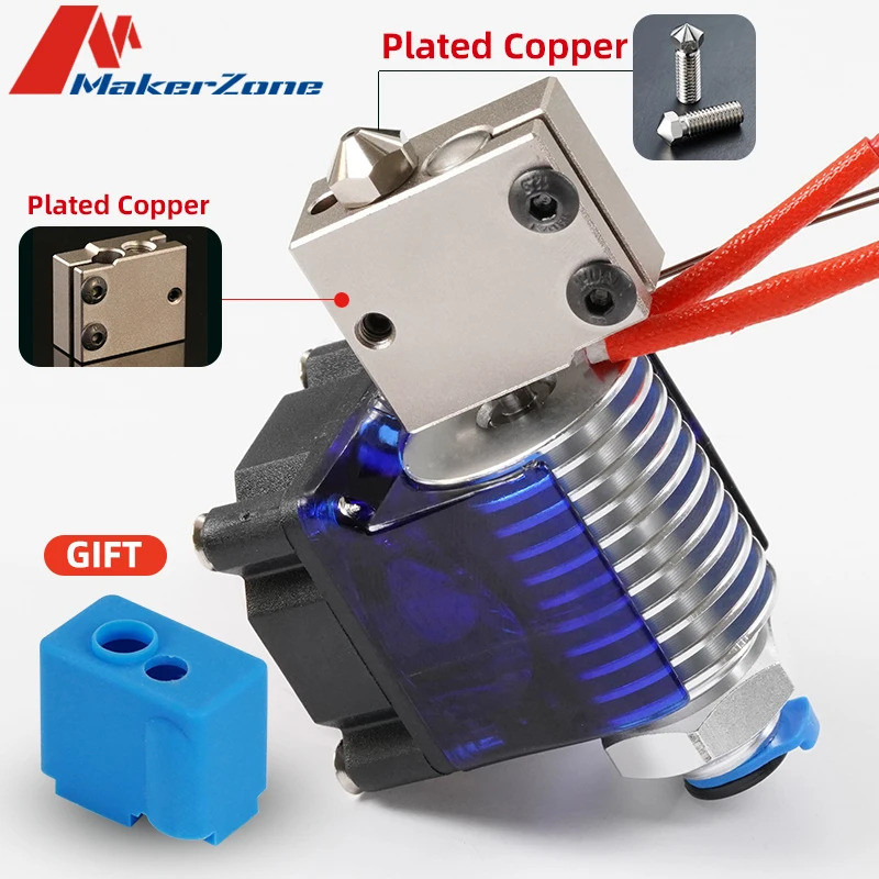 Highall-metal V6 Volcano Hotend เครื่องทําความร้อนบล็อกชุด 12/24v เครื่องพิมพ์ J-head PT1000 Hotend 