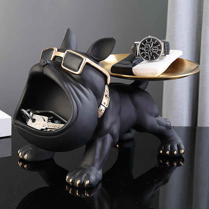 Creative Bulldog Entrance Doorway Key ตกแต่ง Entrance ตู้รองเท้ากล่องเก็บตกแต่งบ้านพิธีขึ้นบ้านใหม่ของขวัญ