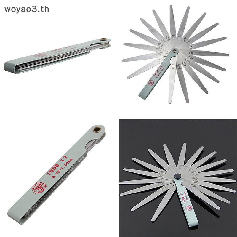 [Woyao] ที่มีประโยชน์เมตริก Feeler Gauge Gap Filler Thiness เครื่องมือวัด 17 des Hot [TH]