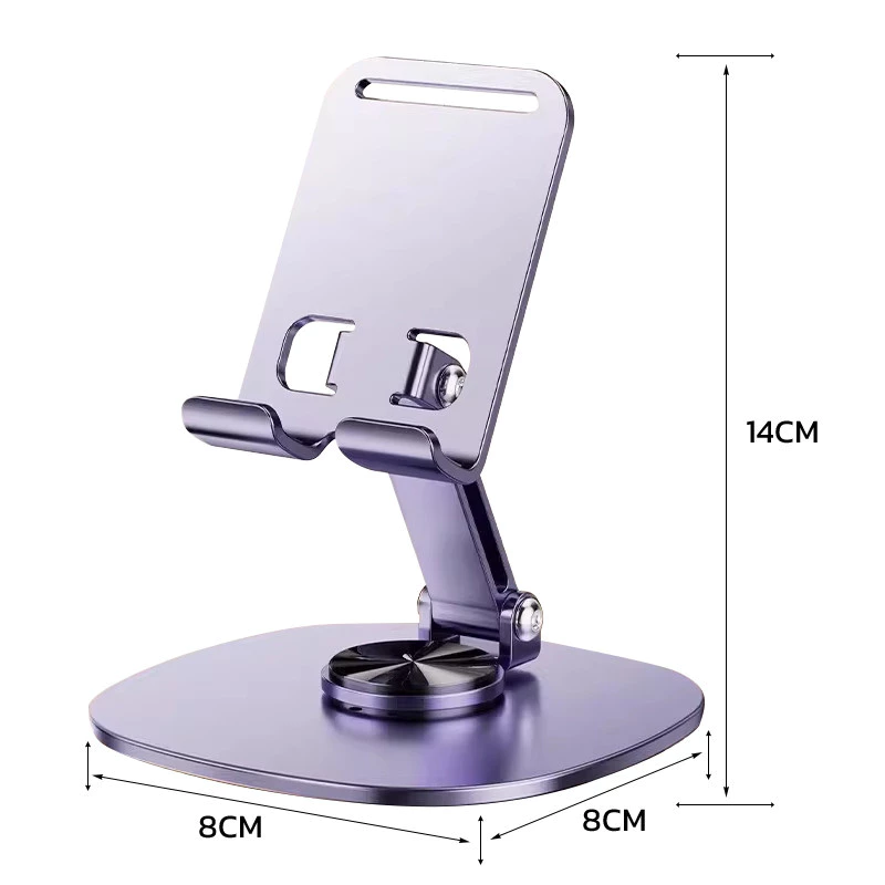 1แถม1 ขาตั้งโทรศัพท์ ตั้งโต๊ะ วัสดุโลหะผสม หมุนได้ 360 องศา ที่วาง iPad แท็บเล็ต พับเก็บได้ ไม่ลื่น thumbnail 9