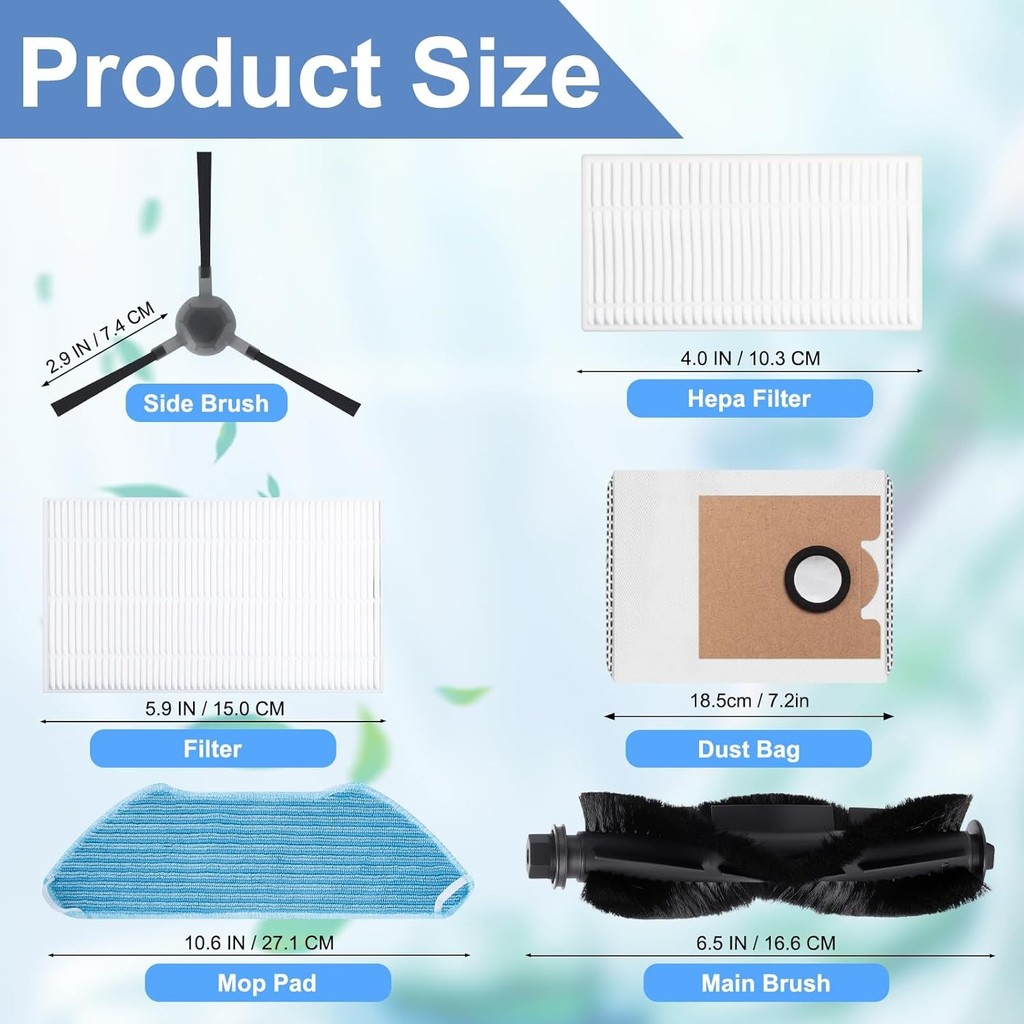 ชุดอุปกรณ์เสริมสําหรับ Lefant M2 M2S M2 Pro M2S Pro M2 Plus หุ่นยนต์ดูดฝุ่น