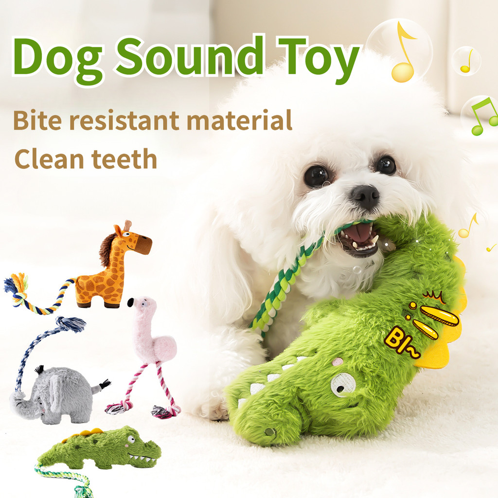 ของเล่นสุนัขสําหรับสุนัขขนาดกลางขนาดเล็ก Plush Squeaky Chew ของเล่น Zoo สัตว์ออกแบบ Teething ความเบื่อหน่ายบรรเทา Interactive สัตว์เลี้ยง Chewing ของเล่น