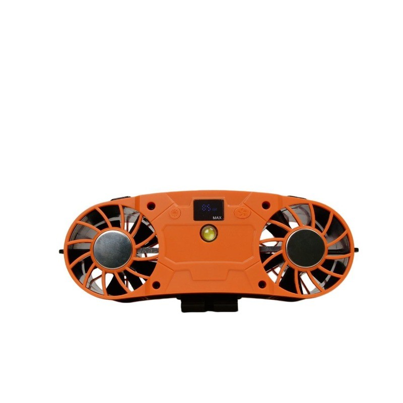 Waist fan portable cooling for outdoor work sites