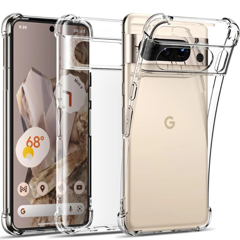 สําหรับ Google Pixel 10 9 Pro XL 10A 9A Pixel 8 7 6 Pro 6A 7A 8A Pixel10 Pro XL Ultra บางโปร่งใสเคสโทรศัพท์กันกระแทก Soft TPU Cover