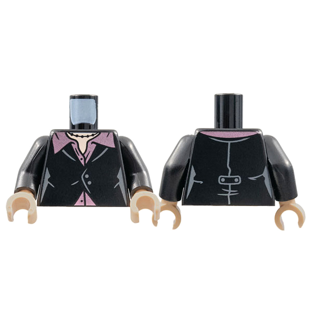 Brick2cube Part - Torso Female Jacket, Light Nougat Neck, Black Necklace, Metallic Pink Shirt Pattern ... - 973pb4381c01