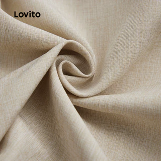Lovito แคชชวล ชุดเดรสสีบล็อกปุ่มสำหรับผู้หญิง สไตล์ฤดูใบไม้ผลิ/ฤดูร้อน L143ED612