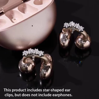 2PCS ส่วนบุคคลปรับแต่ง Blings คลิปหูอุปกรณ์เสริมหูฟังหูฟังเครื่องประดับ Little Star หูฟัง Rhinestone หัวเข็มขัด