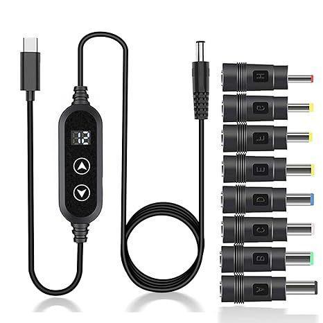 [Batch Over 2] สาย PD Decoy ปรับได้ 100W TypeC ถึงสายชาร์จแรงดันไฟฟ้าสลับได้ 5v9v12v15v20v ปุ่มคู่