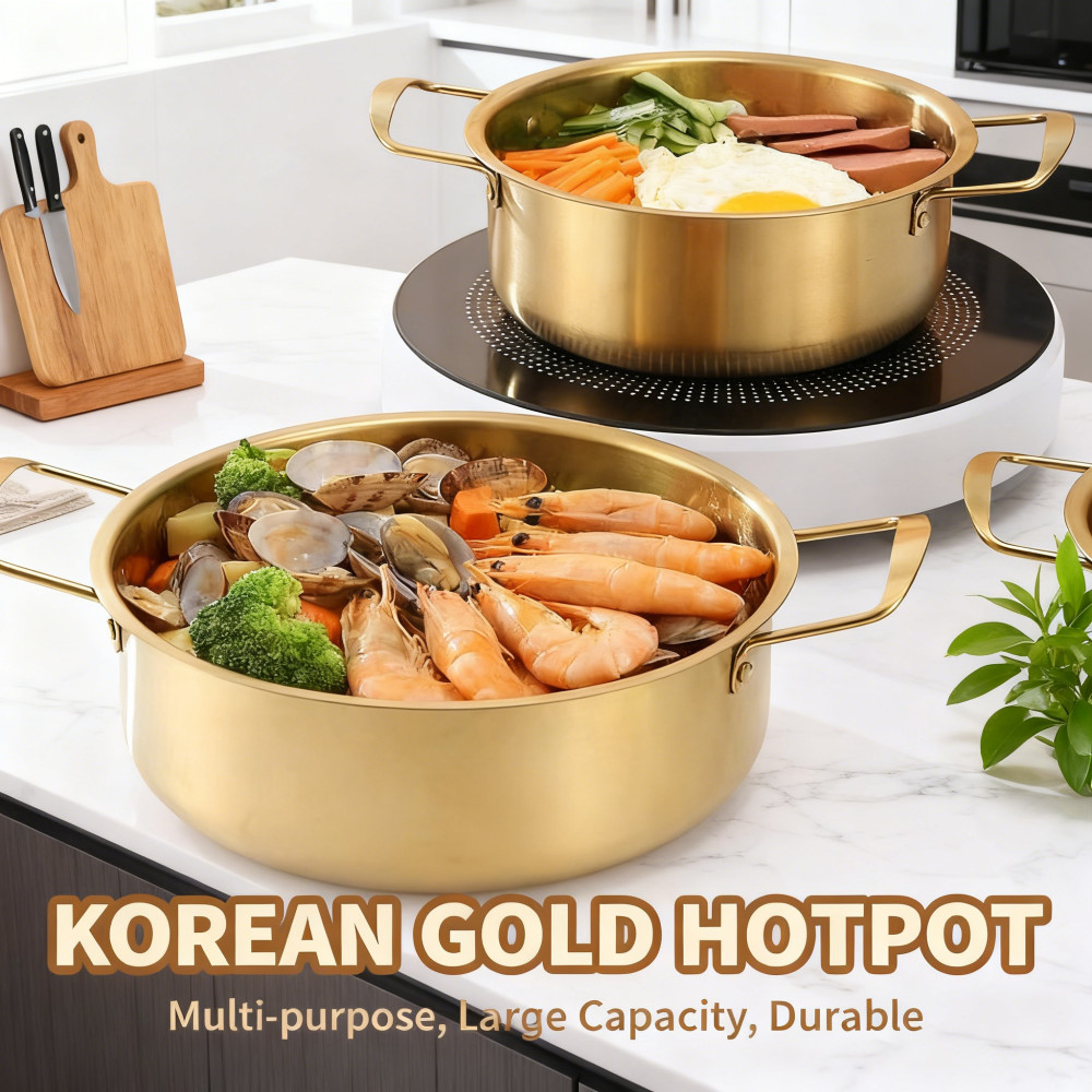 หม้อก๋วยเตี๋ยว Korea Golden maggie Cooking With Soup Hotpot Handle Style Gold Ramen