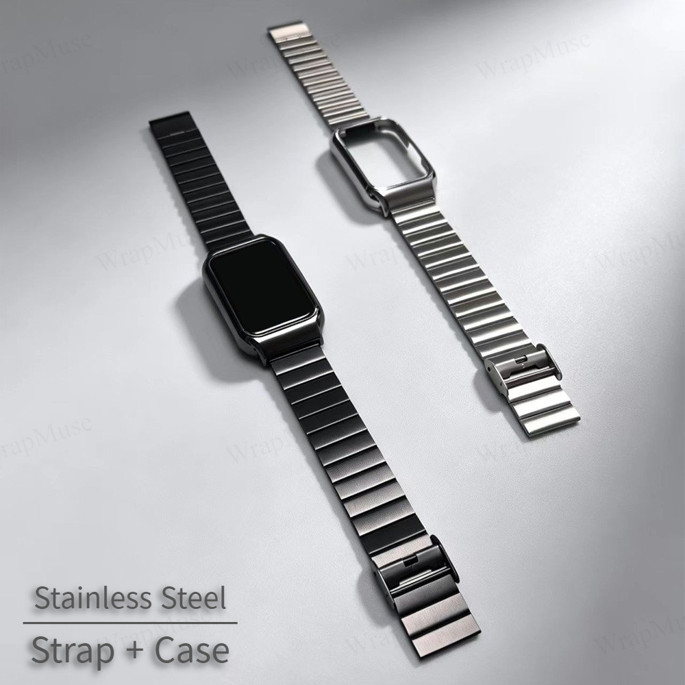 สายนาฬิกาโลหะสแตนเลสพร้อมเคสสำหรับ Huawei Band 11 11Pro Pro สายนาฬิกาโลหะสแตนเลสพร้อมเคส อุปกรณ์เสริมสำหรับสายรัดข้อมืออัจฉริยะ