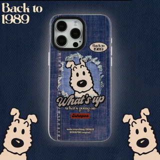 เคสหนังลายสุนัขคู่รักสุดเท่ ลายกระต่าย สีเทียนชินจังสำหรับ IPhone 17 16 11 13 15 12 14 Pro Max XR XS X Max 15 7 8 Plus