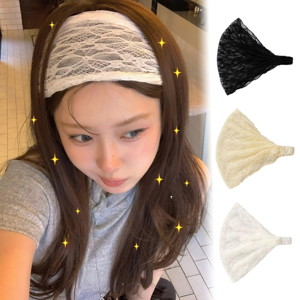 hairband ผ้าคาดผม ins ย้อนยุค lace  ยางยืด น่ารักๆ หลากสี สำหรับเด็กผู้หญิง ส่งเร็ว COD