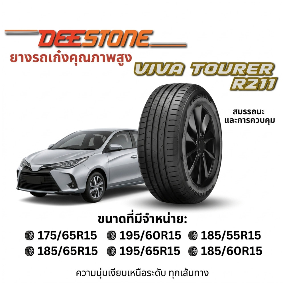 DEESTONE R211 ขนาด175/65R15 ,185/65R15 ,195/60R15 ,195/65R15 ,185/55R15 ,185/60R15 ยางรถยนต์