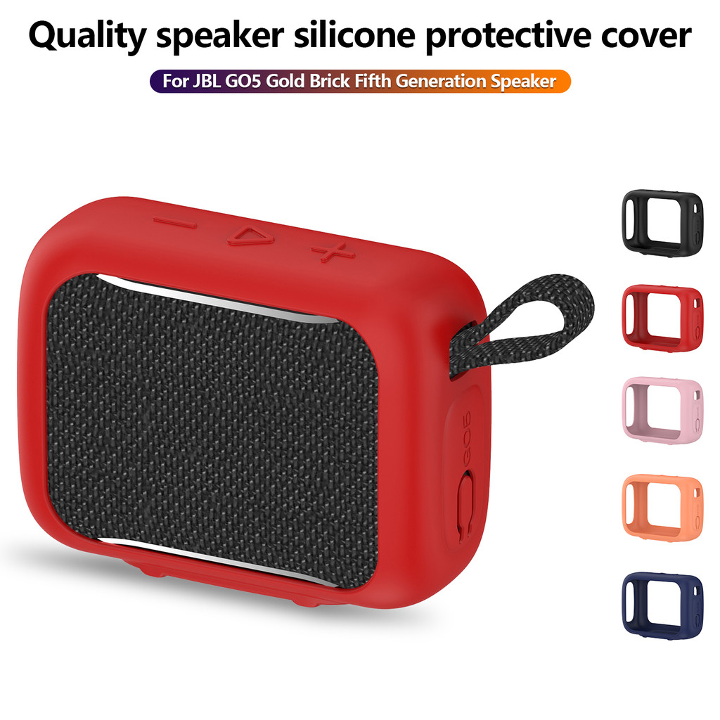 สําหรับ JBL GO 5 เคสซิลิโคนกันกระแทกป้องกันผิวสําหรับ JBL GO5 Gold Brick 5th Gen ลําโพงหลายสี