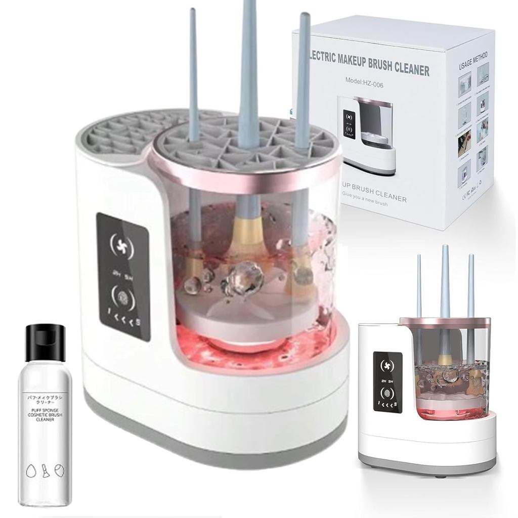 Glowbrush Cleaner Pro, Gleamakeup - Makeup Brush Cleaner, Gleamakeup Brush Cleaner with Makeup Brush